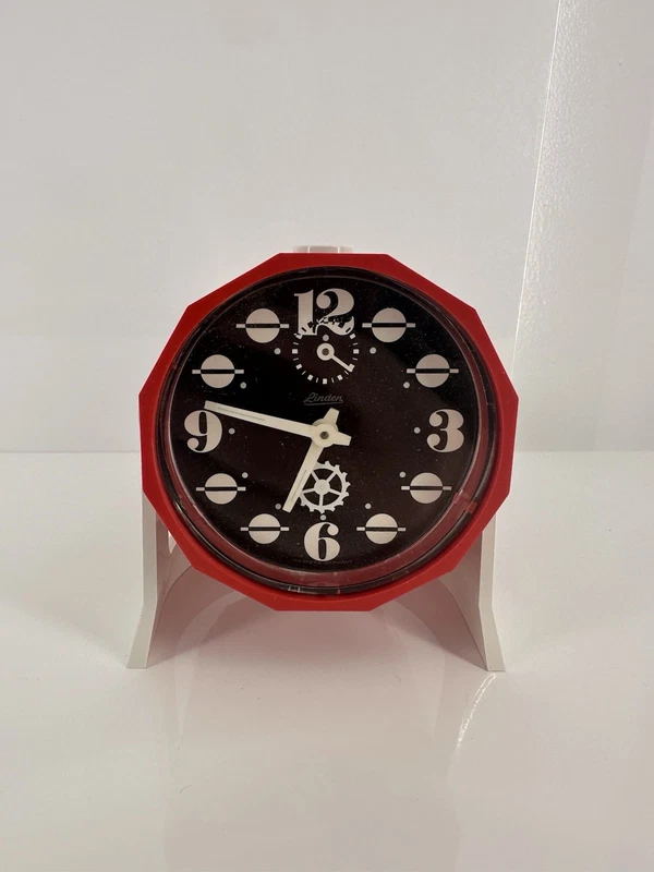 Linden Retro Alarm Clock Red Germany