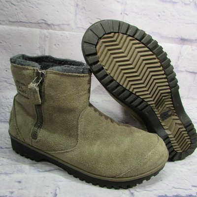 Sorel Boots Womens Size 8.5 Brown Suede Waterproof Ankle Snow Sole NL2189-255