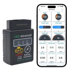 ELM327 Bluetooth OBD2 OBDII Scanner Car Diagnostic Tool Code Reader iOS Android