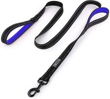 Dog Leash Heavy Duty - 2 Handles by Padded Traffic Handle for Extra