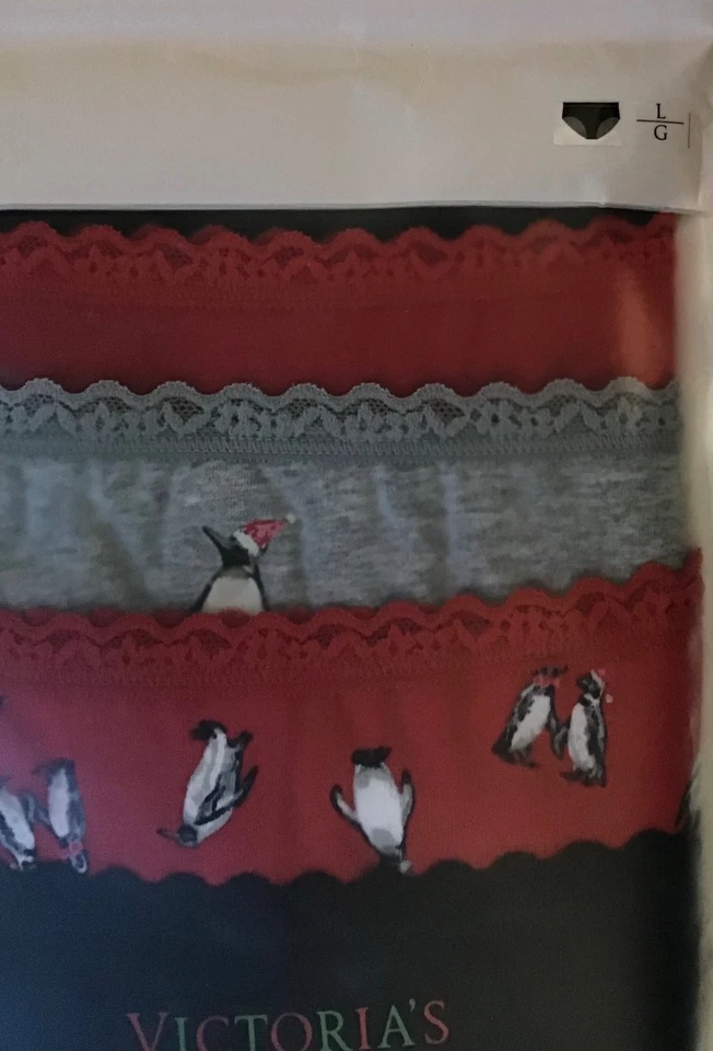 Victoria's Secret Women's 5-Pack Briefs Large Multicolor Cotton High Leg NEW - Image 4 of 4