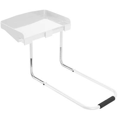 Sidekiix White Under Mattress Bedside Laptop Shelf, Adjustable 17'' x 11'' Tray