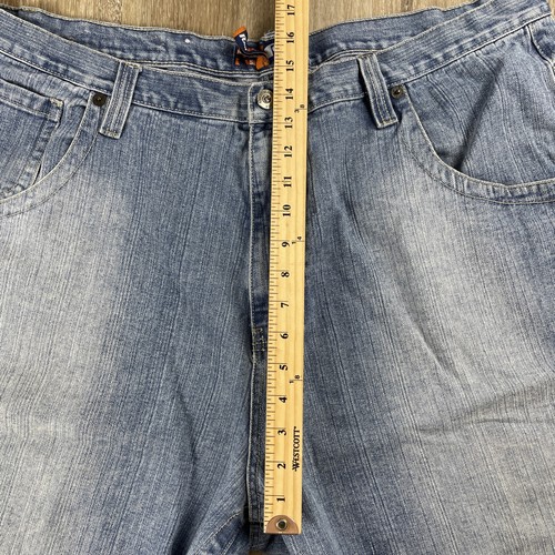 Vtg Y2K Raw Blue Skater Shorts Mens 44 Baggy Denim 16” Inseam Grunge Wide Leg - Picture 8 of 17