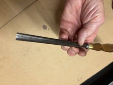 Antique Buck Bros, 1/2โ Gouge, Wood Handle With Leather Top. Made in the USA.
