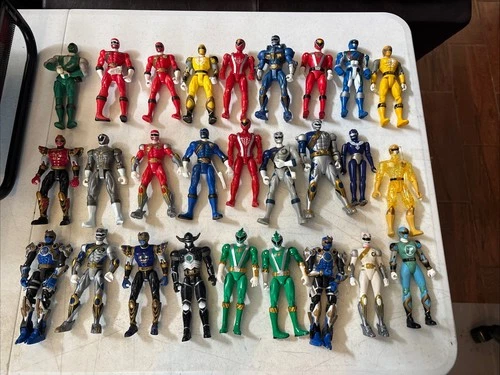 VTG Bandai Power Ranger Lot of 27 Action Figures from Multiple Years