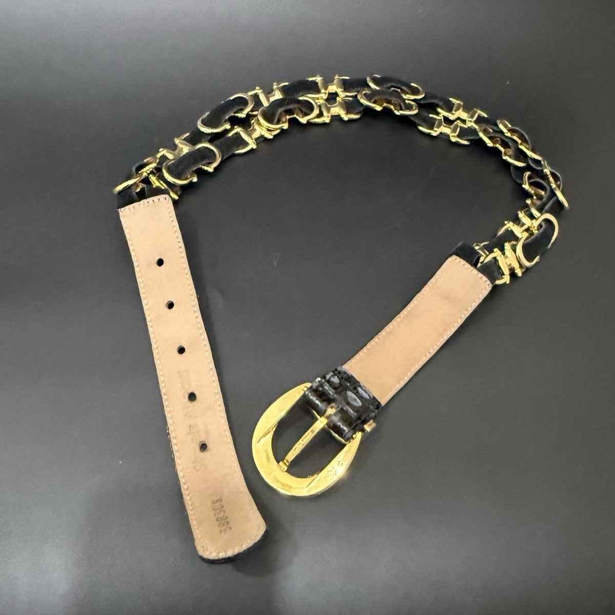 Streets Ahead Ivory Croc-Embossed Western Belt with Ornate Silver Buckle MD Western Belts - Classic Americana Style | Streets Ahead  main image 3