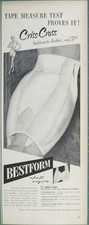 Print Ad Bestform Criss-Cross Lingerie Nylon Girdle Waist Control 1950s