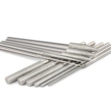 11X 1/8" Diamond Burr Bit Set Polishing Carving Grinding for Dremel Rotary Tools