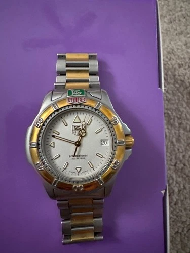 TAG Heuer WF1120-0 Professional 200M Men’s Watch Two-Tone Quartz Stainless Gold