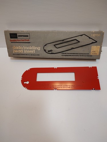 Craftsman Dado/Molding Head Insert 12" 9-29933