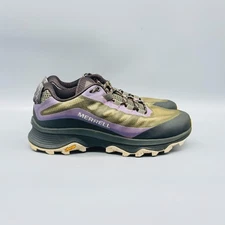 Merrell Shoes Womens 6.5 Olive Purple FloatPro Moab Speed Hiking Trail Sneakers