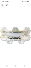 10 Pieces Hexagonal Mirror Wall Mirror Glass Mirror Mirrors Decor for 8in