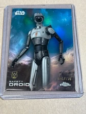 2025 Star Wars Chrome Debut Safety Droid Blue /150 Parallel Card Refractor #161
