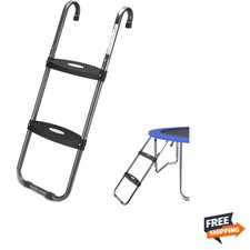 Durable 2-Step Trampoline Ladder for Kids - UV-Treated Steel, 220 lbs Capacity