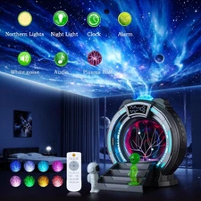 Bluetooth Northern Light Projector Stargate Galaxy Night Lamp w/Sound Machine
