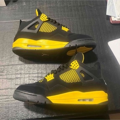 Jordan Air Jordan 4 Retro Thunder Black/Tour Yellow Men s Sneakers DH6927-017