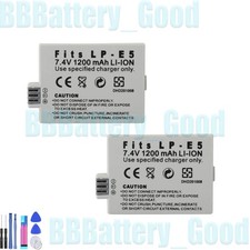 2x 1200mah Battery for Canon LP-E5 EOS Rebel T1i XS XSi 450D 500D 1000D