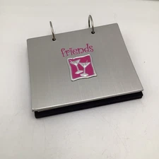 Malden International Designs Friends Martini Flip Album Silver Tone Front 4 x 6