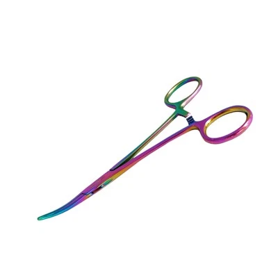 Hemostat Forceps Serrated Curved Tip Clamps for Fishing & Body Piercing Forceps - Image 1 of 4
