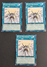 Yugioh TCG - 3x Solar Recharge - SDLI-EN026 - NM/LP - 1st Edition - Common 2014