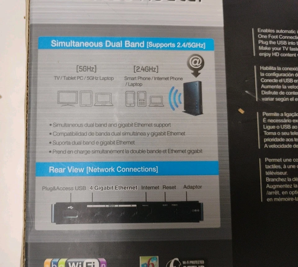 Samsung CY-SWR1100 Wireless  N Dual Router 300 Mbps Link Wifi  1GB Ethernet Supp - Image 3 of 4