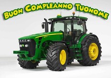 Cialda JOHN DEERE TRATTORE Decorazione Torta Ostia o Zucchero Personalizzata