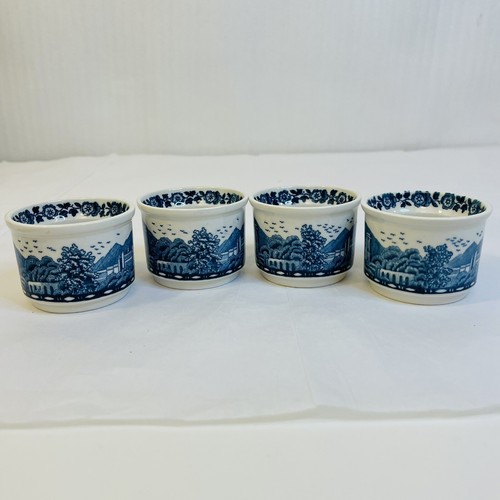 Vintage Villeroy & Boch Blue Castle 4er Set kleine Eierbecher schwer zu finden - Bild 2 von 4