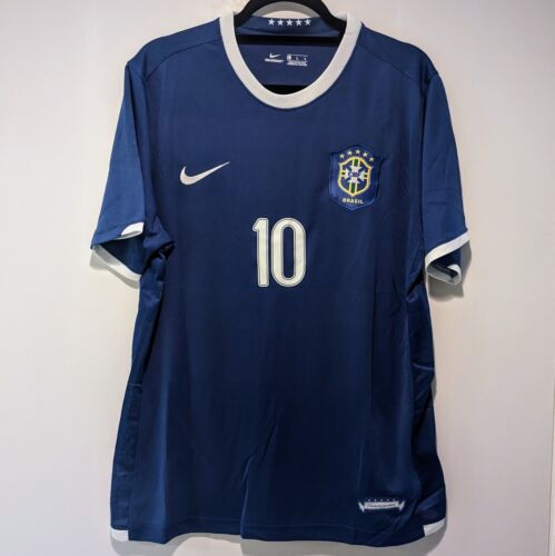 Brazil Ronaldinho 2006 Away Retro Jersey Men's L