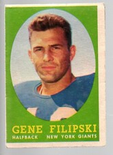 1958 Topps #1 Gene Filipski RC  Excellent