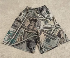 Lacrosse Shorts Breakaway Lacrosse Size Adult Small S Money Dollar Bills