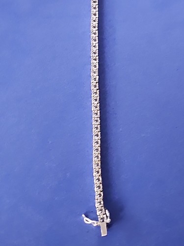 7,5'' Tennis Bracelet Real 925 Sterling Silver Single Row ICED Diamond 4mm [1/1 - Picture 7 of 10