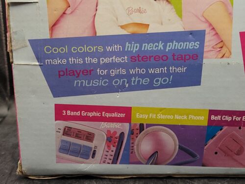 2001 Barbie Personal AM FM Stereo Tape Player 3 Band Equalizer Barn Find Rare! - Picture 12 of 14