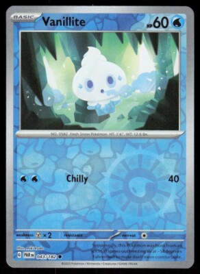 Vanillite 043/182 - Reverse Holo - Pokemon - Paradox Rift - NM/M