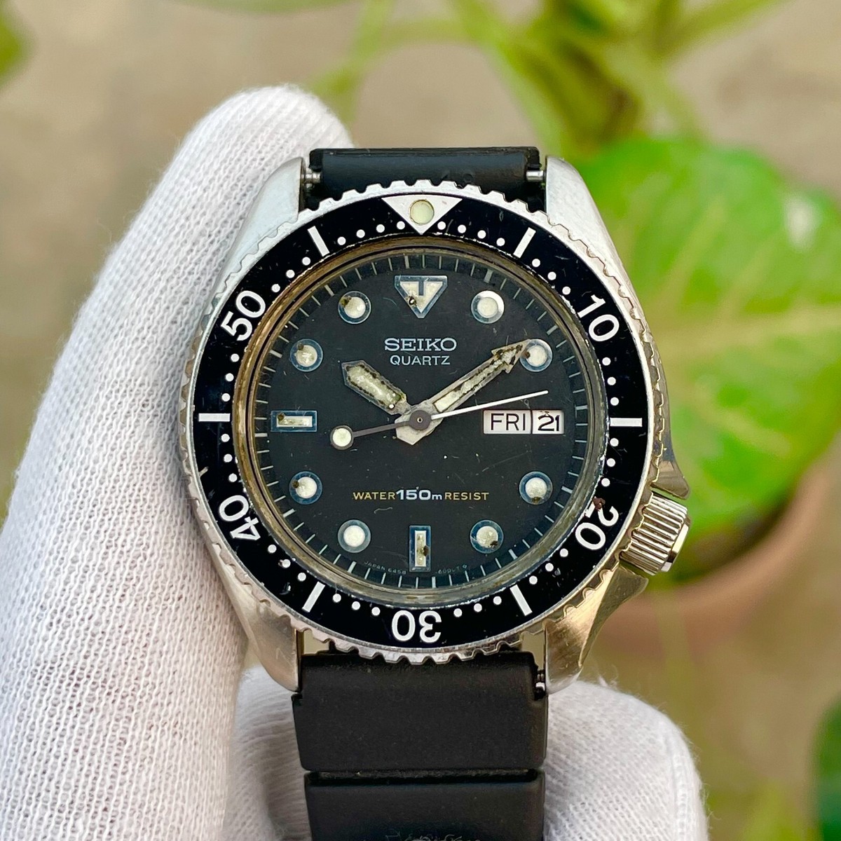Vintage Seiko 150m Resist Diver Quartz Men's Watch 6458-6000 Vintage Seiko 150m Resist Diver Quartz Men's Watch 6458-6000