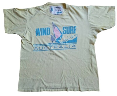 Vintage 90s Body Wear Wind Surf Australia Distressed Shirt XL Single Stitch 