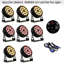BECEN Stage 8pcs 18x18w Super Wash RGBWA UV 6in1 LED Par Light Dj Stage Lights