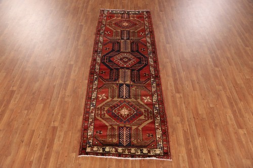 Geometric Heriiz Tribal Traditional Hand-made 9ft Hallway Runner Rug 3x9 Carpet - Picture 15 of 20