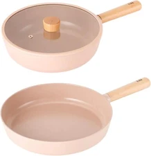 Open Box, FIKA Kitchen Nonstick Stir Frying 10" Wok & 11" Pan Skillet Set