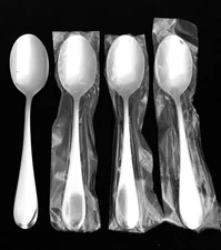 New ONEIDA Stainless ICARUS Set Of 4 TEASPOONS 6" Glossy Silverware Flatware NEW