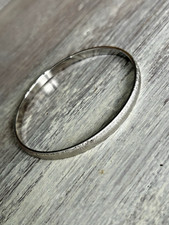 Monet Brushed Silver Bangle Bracelet