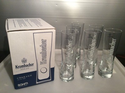 Krombacher Bierglas Glas / Gläser Star Cup 0,3 L im 6 er ...