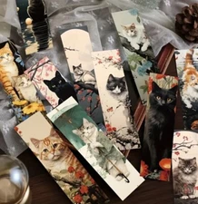 30 PC Bookmark Set Cat Floral Animal Trees Scenery  1.5" x 6" New Free Ship 472