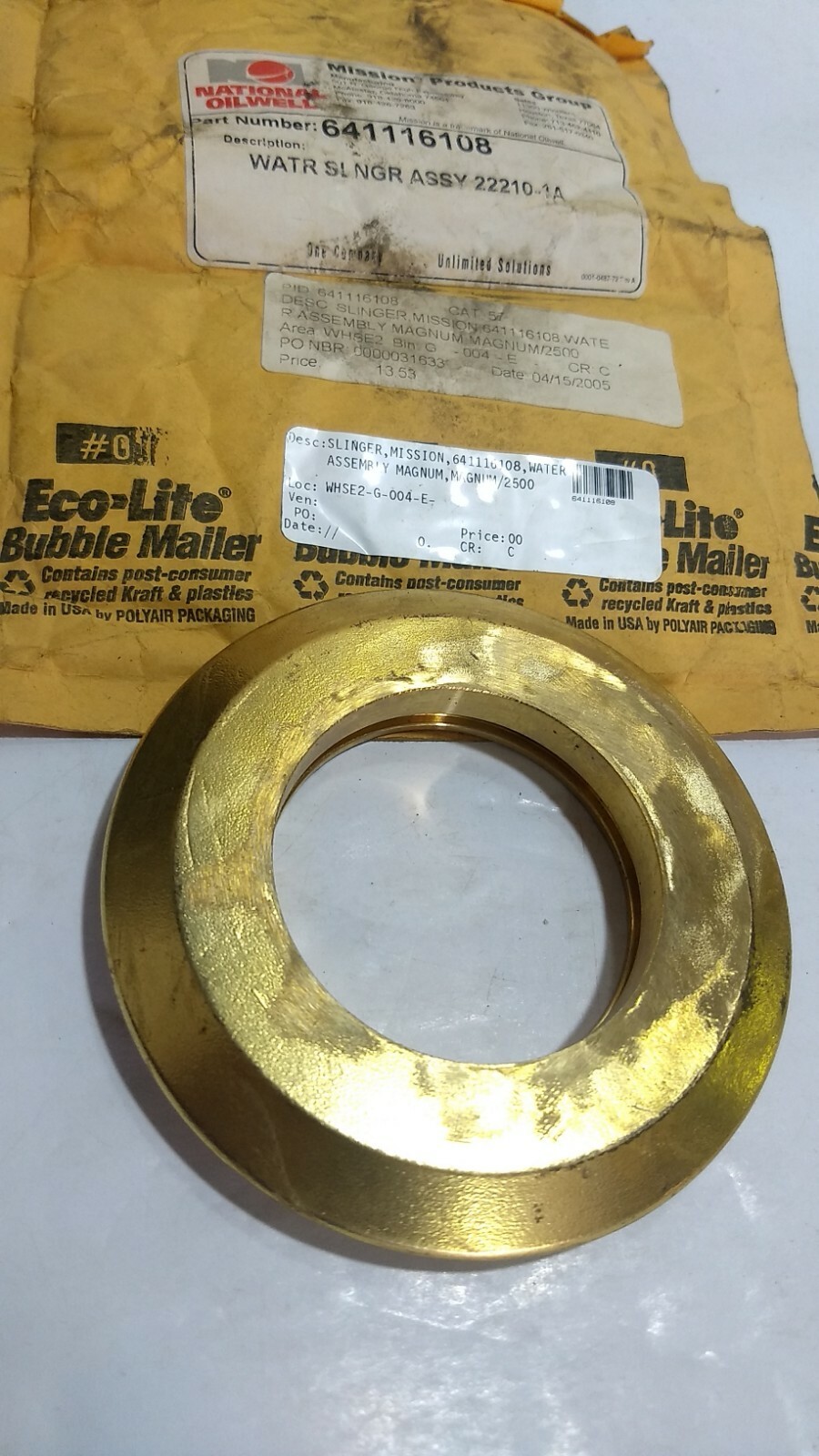 Asamblea De Lanzador De Agua Misión 22210-1A - National Oilwell 641116108