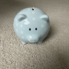 Stephan Baby , Baby's First Piggy Bank Ceramic Blue with Stopper 5 Blue