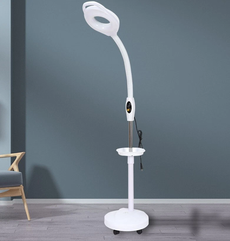 16x LED Lupenleuchte mit Standfuß Lupenlampe Rollstativ Kaltlicht Kosmetik Lupe - Bild 2 von 4