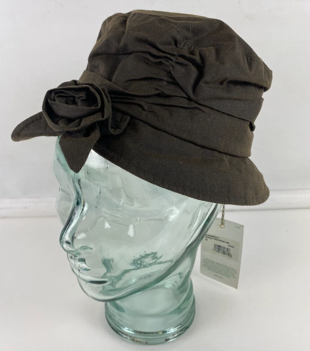 Barbour Ladies Kirstie Olive Wax Hat Size Medium RRP 39.99