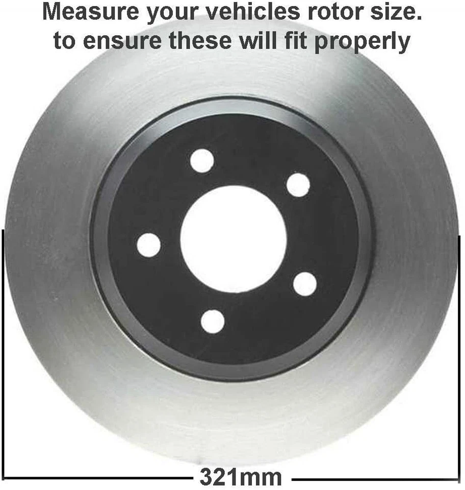 Par (2) de rotores de freno de disco delanteros de 321 mm para Audi A4 A6 Quattro Allroad Quattro S4 Foto 3 de 4
