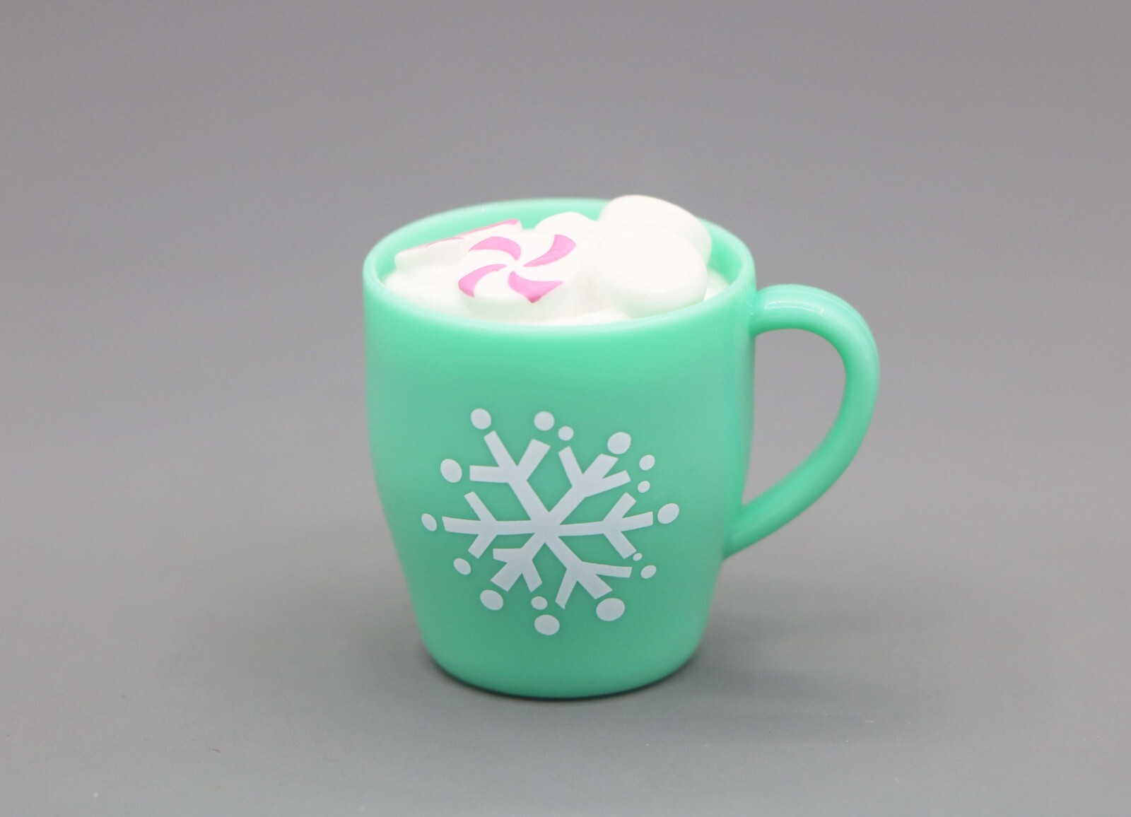 American girl christmas holiday hot cocoa mug green cup for 18'' dolls drinks