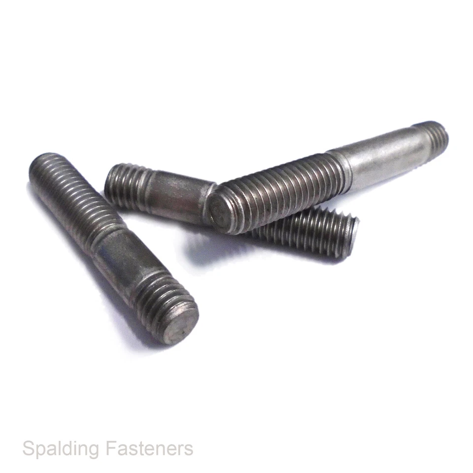 SPALDING FASTENERS A2 STAINLESS STEEL METRIC EXHAUST MANIFOLD STUDS DIN938 M6 M8 M10