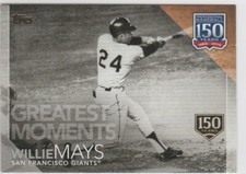 Willie Mays 2019 Update 150 Years Baseball Greatest Moments 150th 138/150 Giants